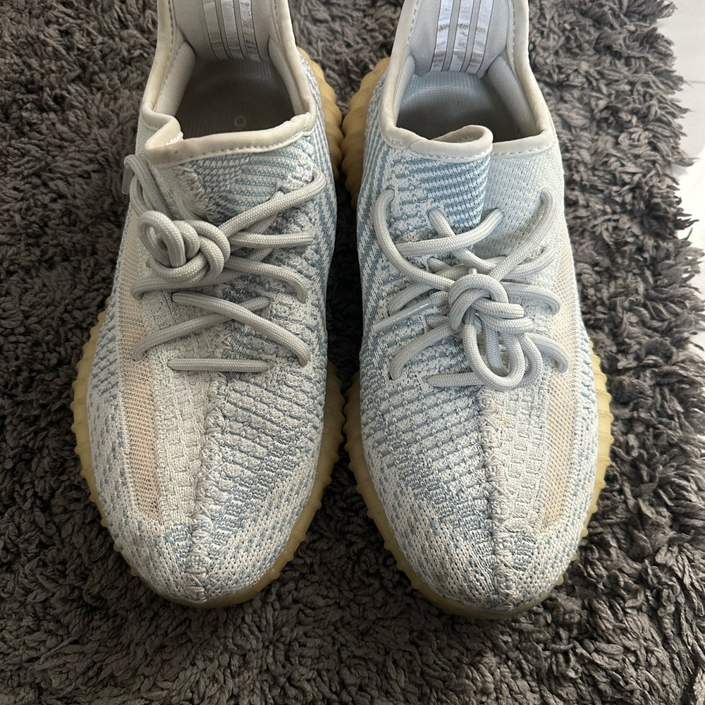 Yeezy Blue and Cream Sneakers